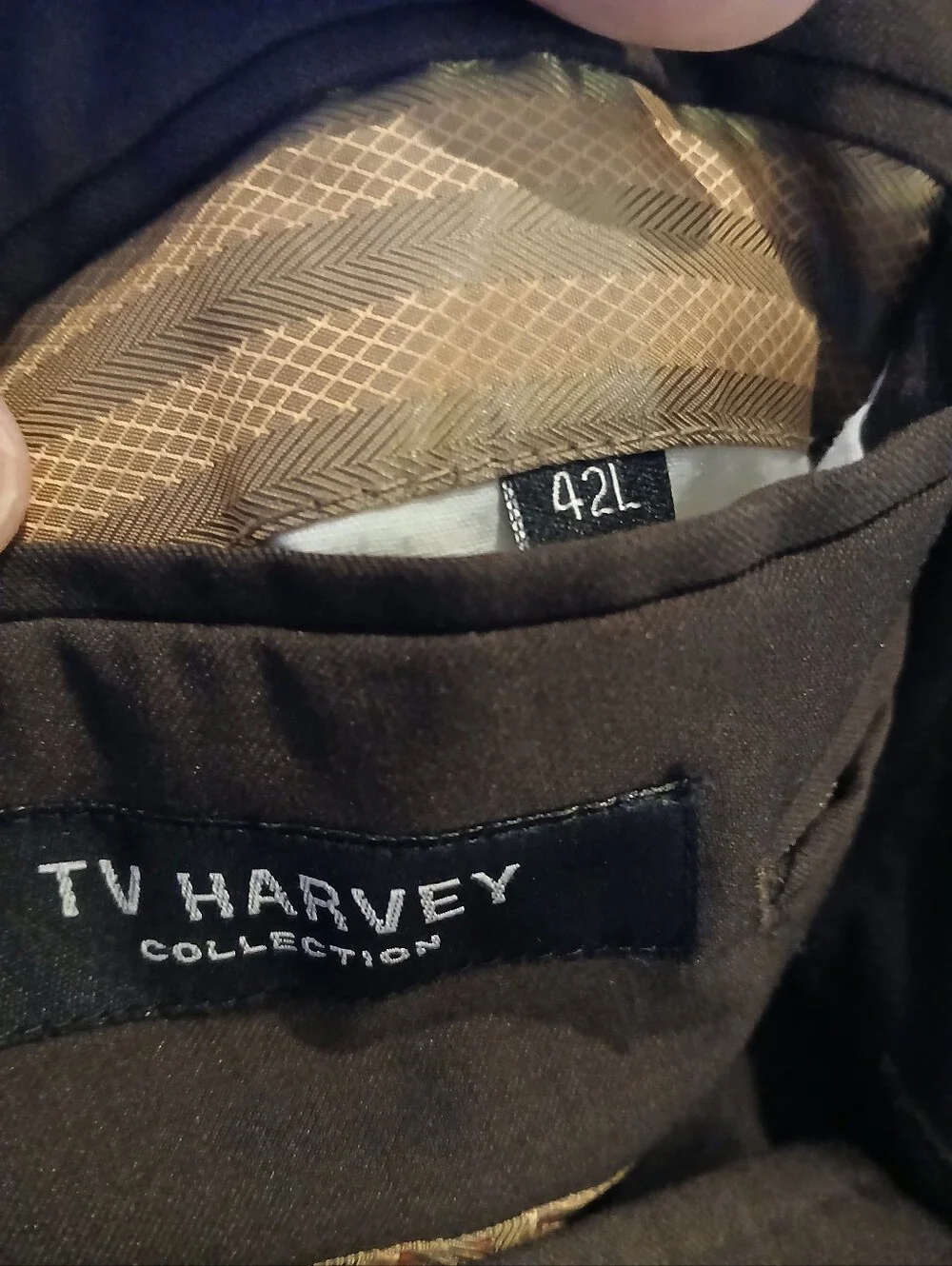 Steve Harvey Tv Collection Men's 42L Brown Single-Breasted Suit Jacket. FF#474